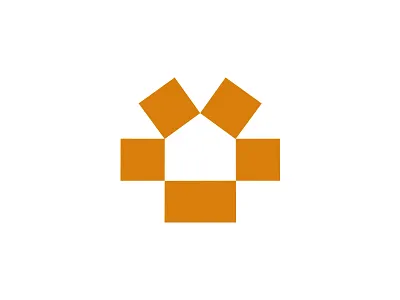 Moving Logo box branding home house icon logo moving negative space sun