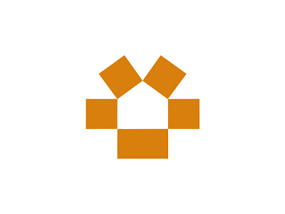 Moving Logo box branding home house icon logo moving negative space sun