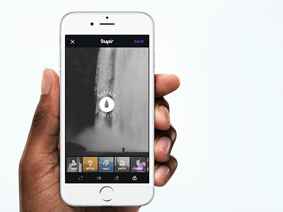 inspir app app bw earth filter halo inspir ios layout retro sketch stickers