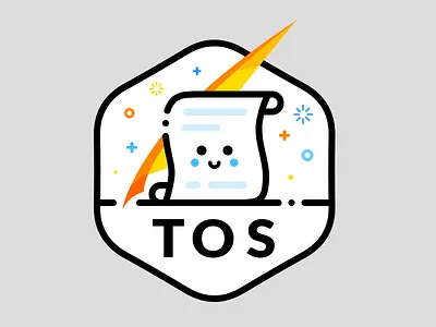 Terms of service app badge badge bright burst business color fast feather line liquid logo smile sparkle