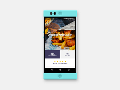 Restaurant Details android food material design merchant mobile restaurant simple sketch