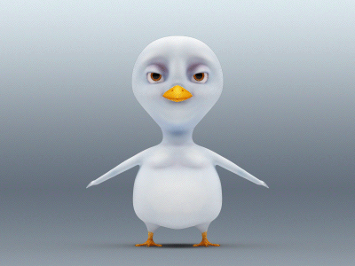 Cattle Pigeon, continued… 3d cartoon character pigeon