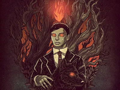 Tobias portrait horror portrait vintage wolf woods