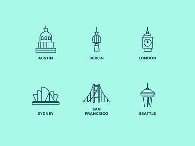 City Icons architecture building city icon icon design icon set