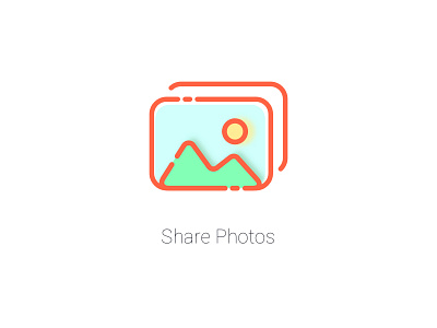 Photo album icon icondesign illustration photo share ui uidesign