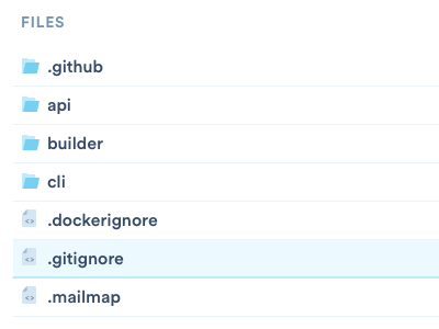File lists with icons icons