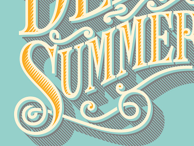 Summer lettering logo