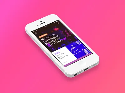 Home feed app blog feed ios pink ui user interface