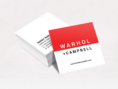 Warhol Campbell Design Tool Template artist business card campbell square warhol