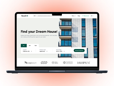 Revaltio - Real Estate Marketplace Web Design buy sell property listing real estate ui web design website