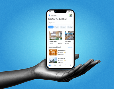 Hotel Booking | Mobile App UI app design app development figma hotel booking app mobile app design online reservation app photoshop prototype room booking app room reservation ui ux