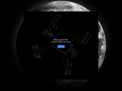 SP 3d branding cta design interface minimal moon space stars ui ux web