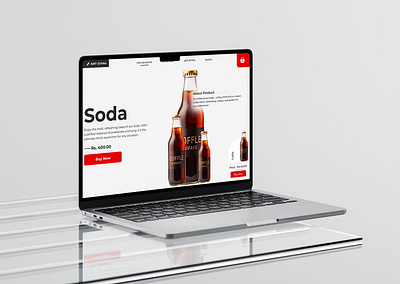 Drinks Landing Page Design branding e commerce design figma landing page design ui ui design uiux design user experience user interface ux ux design web design website design