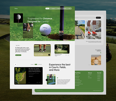 Titleist Golf Center – Premium Sports Facility UI design golf golfclub interactiondesign landingpage page professional sport sportsdesign webdesign