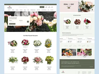 Flower Shop Website Design banner buye delevery ecommercedesign floraldesign florist flower shop flowers flowers web giftshop grift homepage landingpage onlile order order flowers order flowers online: shop website wedding flowers