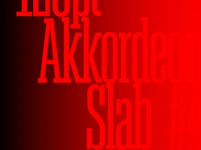 Akkordeon Slab Typeface black