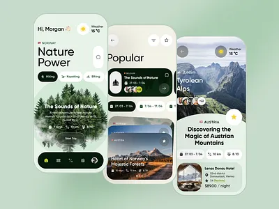 Travel app concept adventure booking mobile app mobile ui tour tourism tourist travel travel agency travel app trip ui ux vacation