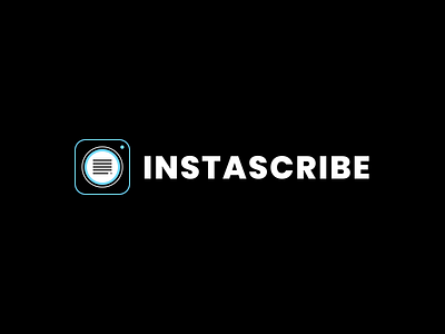 Logo design dark dark logo insta instascribe logo logo design