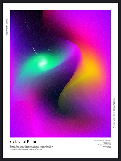 Celestial blend — Gradient poster 001 celestial digital poster gradient graphic design hiresid illustration poster space