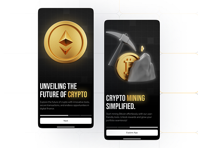 Crypto App Onboarding app design crypto crypto app product design ui ui design ux ux design