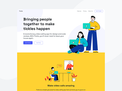 Trickle – Design & Code Review via Video Calls app design landing ui ux website