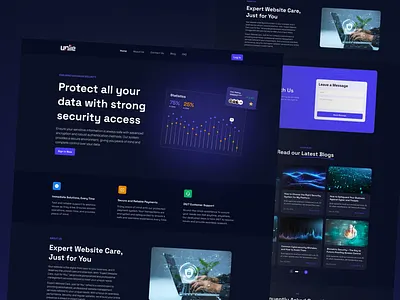 Data Security Agency | Secure & Modern UI Design | Gravity creativedesign cybersecurity dark design dark website darkmodedesign designinspiration dribbbleshots figmadesign landingpage modernui secureweb techdesign uiux uxtrends websecurity websitedesign