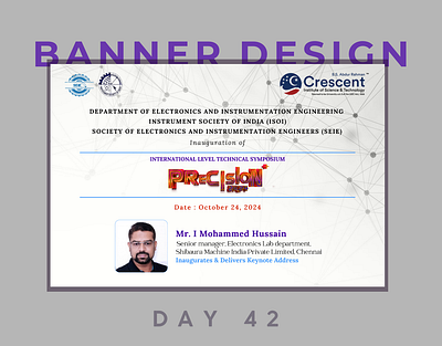 Day 42 of 100 Days Daily UI Challenge: Banner Design banner bannerdesign canva canvaart canvadesign college conferencebanner creativedesign dailyui dailyuichallenge day42 departmentevent digitaldesign eventdesign modernui precision symposium symposiumbanner typography universitydesign