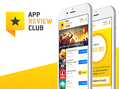 App Review Club - Brand, UX, UI app download brand logo mobile ui ux