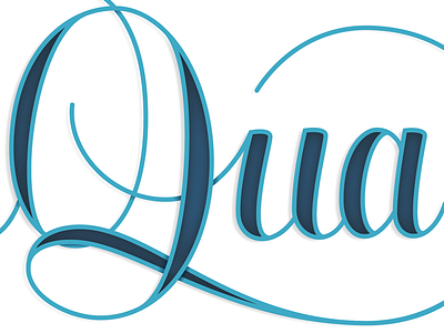 Aqua flourishes handlettering water