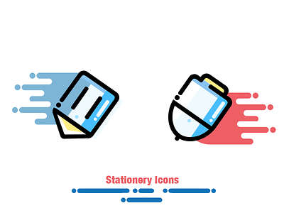 Stationery Icons icon illustration simple ui ux