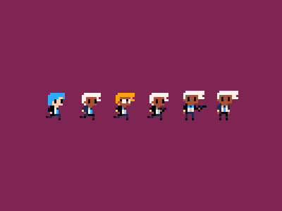 Suit Characters pico8 pixel art pixel dailies suit