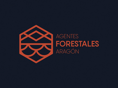 Agentes Forestales Aragón branding forestal geometric logo