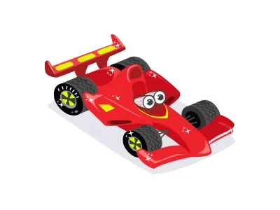 Race Car car cartoon cute fast racecar red