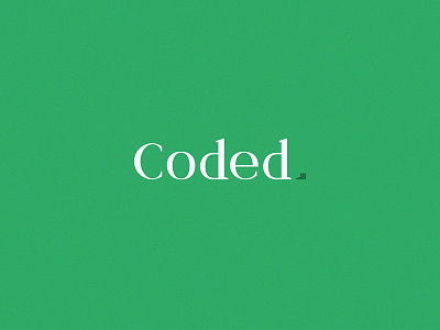 Coded Branding 1.0 branding code coded coding green identity letters logo serif typography