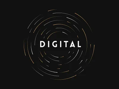 Digital black font gold logo minimalist pictogram stars type