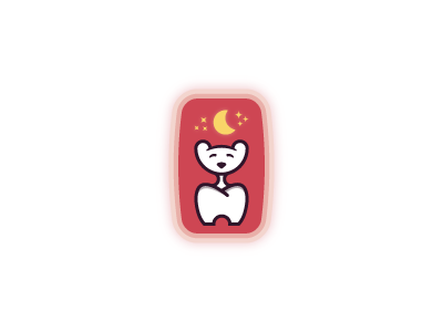 Tooth bear animal bear cute dental dentist kids mascot moon negative space playful stars tooth