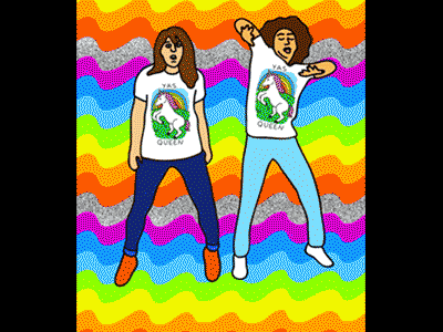 Broad City Yas Queen abby and ilana animated gif broad city cartoon network gay pride rotoscope