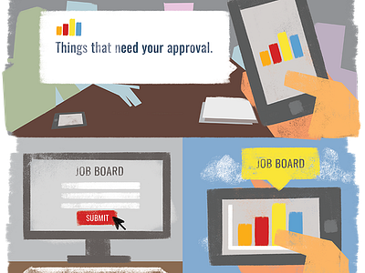 Mobile Dashboard App - Blog Illustrations illustration