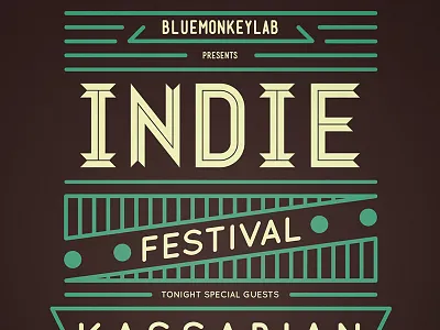 Indie Flyer / Poster 14 grunge indie poster print psd retro ribbon rock vintage week