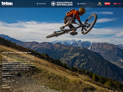 Singletrack Switzerland Photo Layout bike content design interactive linn mountain bike mountain biking mountains olaus switzerland travel