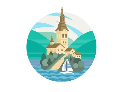 Castle Illustration startup branding