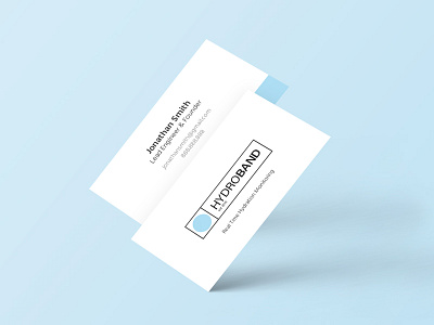 Hydroband Business Cards blue business cards health print water wearable wearable tech