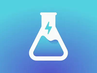 Splash Host, Moonrise app beaker bolt branding host icon lightning bolt logo mark party science splash