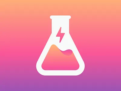 Splash Host, Sunrise app beaker bolt branding host icon lightning bolt logo mark party science splash