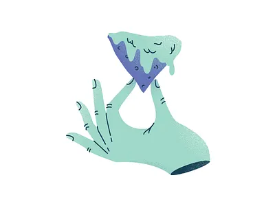 Delicate Queso cheese chip drip hand queso tortilla