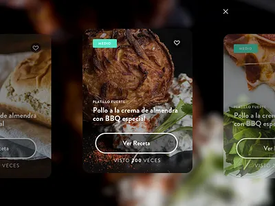 Recipe Cards food minimal recibes sketch ui ux