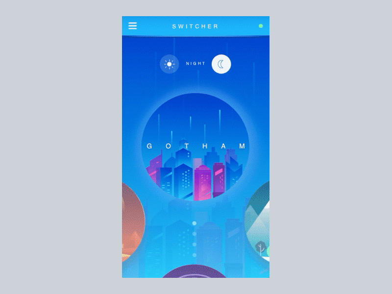 Sphere ◉ - City Switch berlin branding design designer graphic interface ios product designer social ui ux