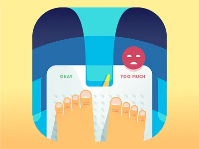 Overweight flat heath icon