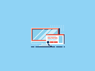 Desktop browser computer design desktop icon illustration technology vector