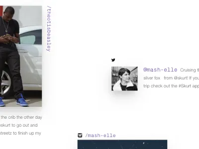 Social feed instagram social twitter